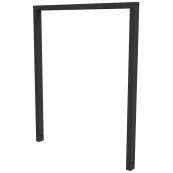 Lean-on hoop made of steel tube | Square tube, 60 x 40 mm | without cross bar | total width: 1000 mm | hot-dip galvanized and coated DB 703